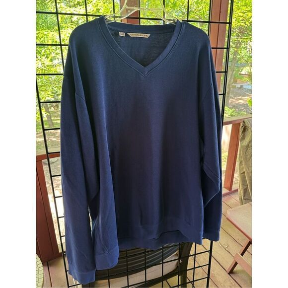Cutter & Buck Men’s Blue V-Neck LS V Neck Lakemont Tri-Blend Sweater XXL - Picture 2 of 9